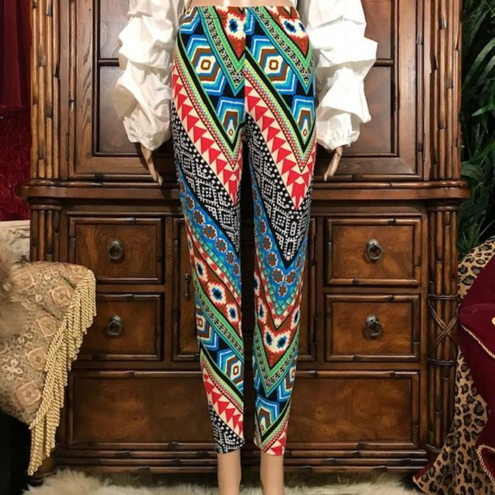 Conceited Premium High Waist Geometric Multi Legging